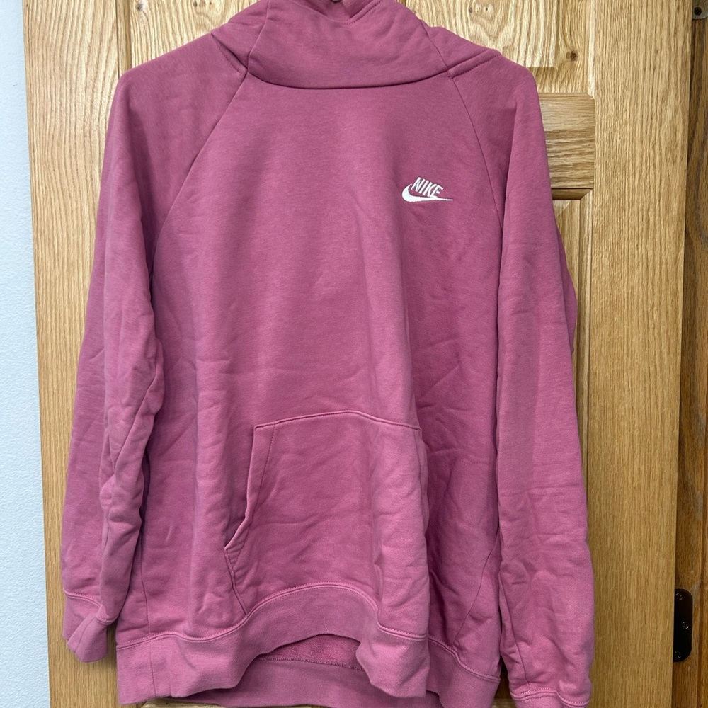Nike Women's Pink Cowl Neck Sweater